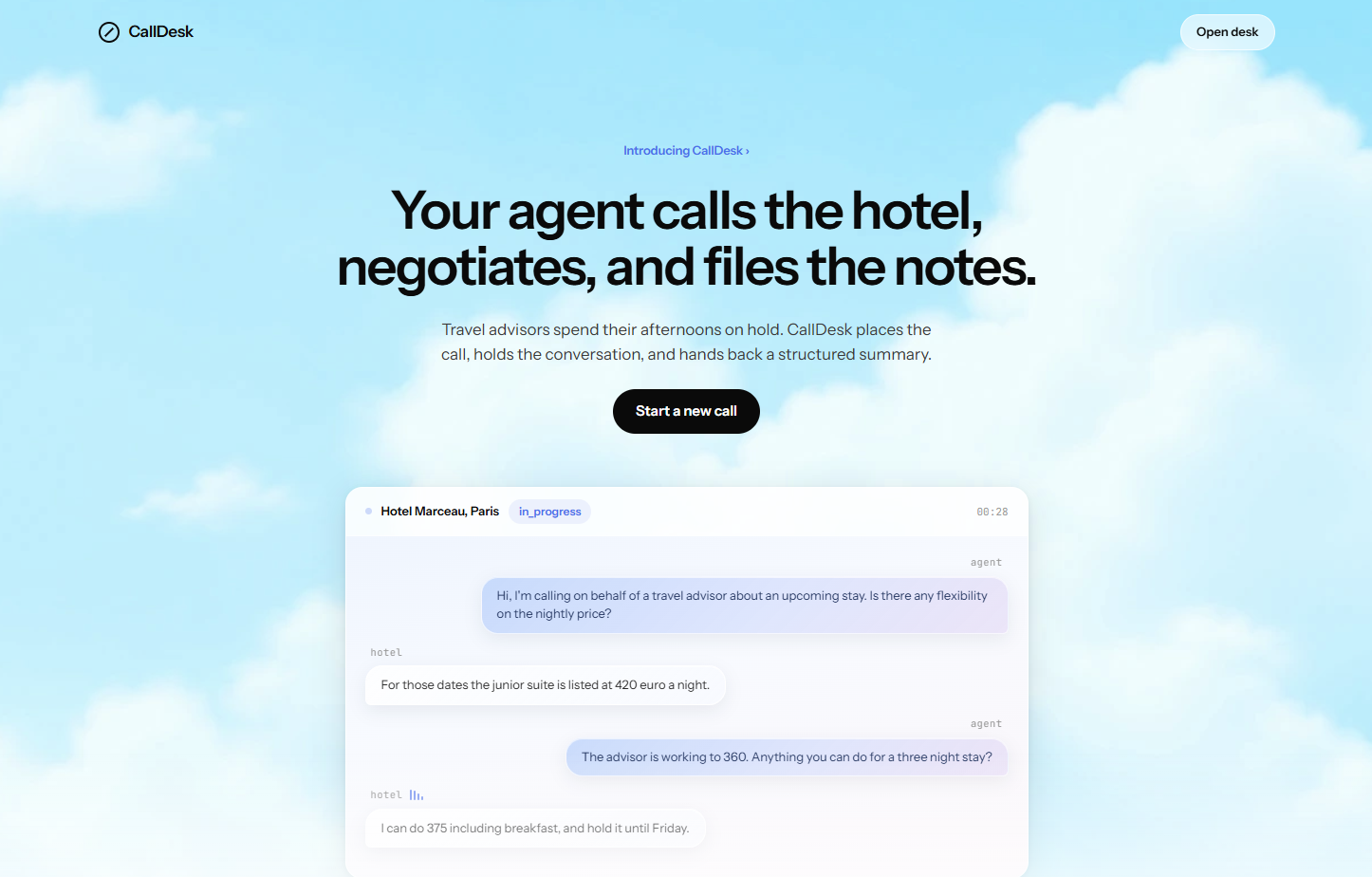 CallDesk preview